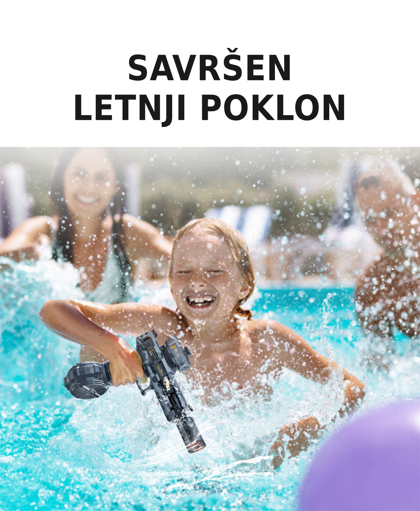 Električni Vodeni Pištolj – Punjiv, Efekat Vatre 💦🔥