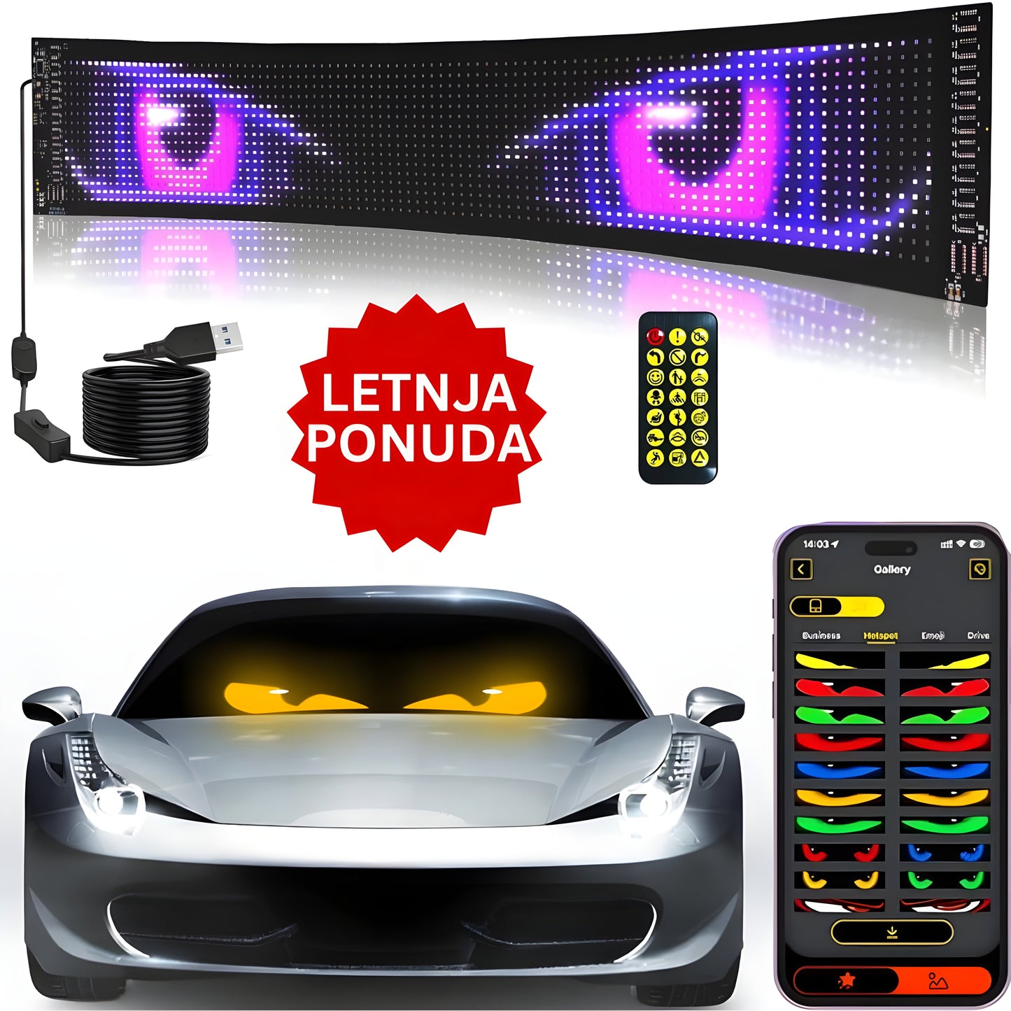 MatrixPanel XL - Samolepljivi LED Displej Ekran