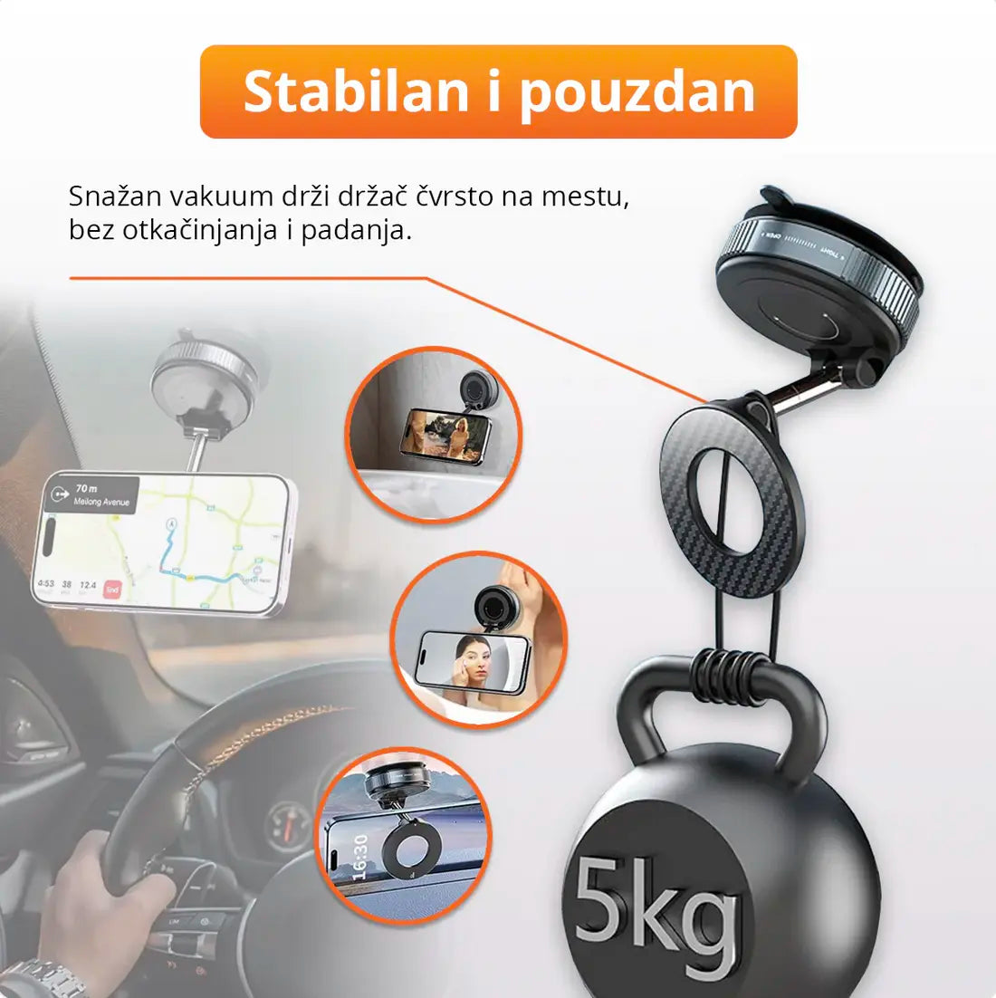 Najbolji Magnetni vakumski držač za telefon