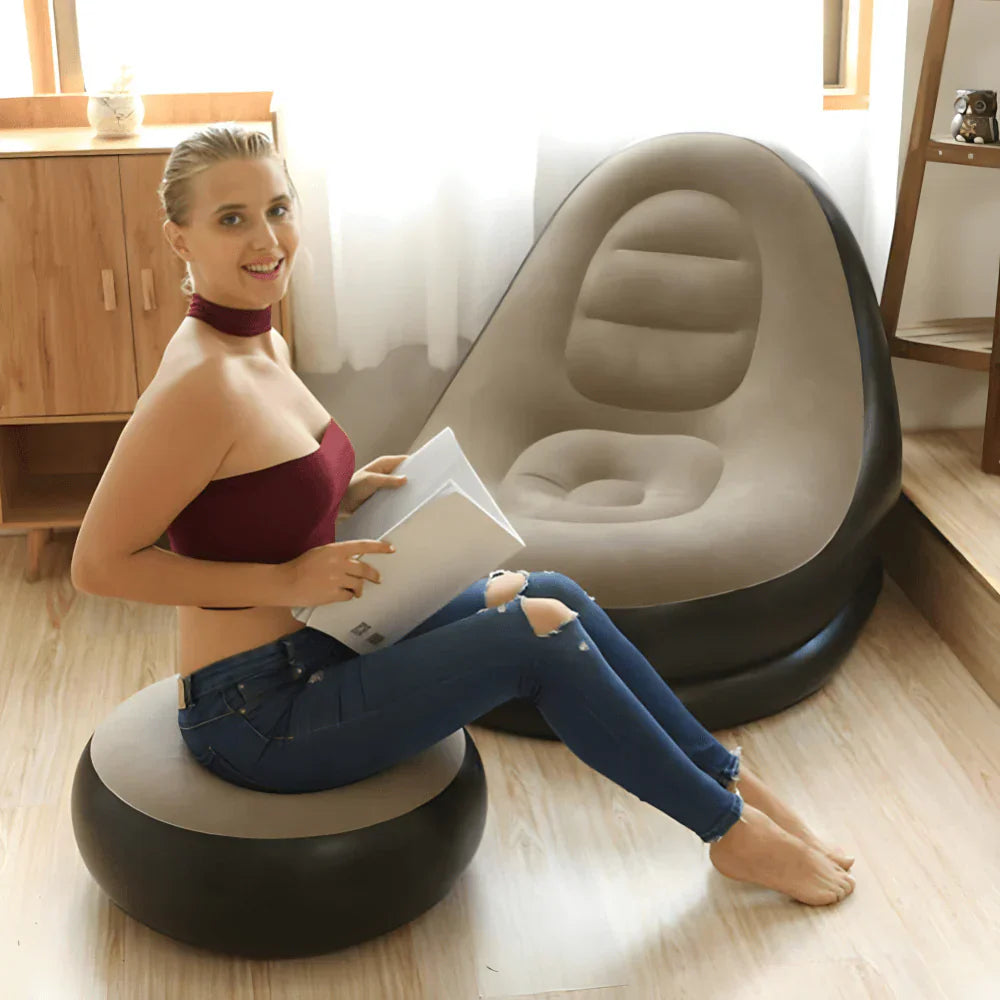 Fotelja na Naduvavanje sa Tabureom +POKLON Pumpa